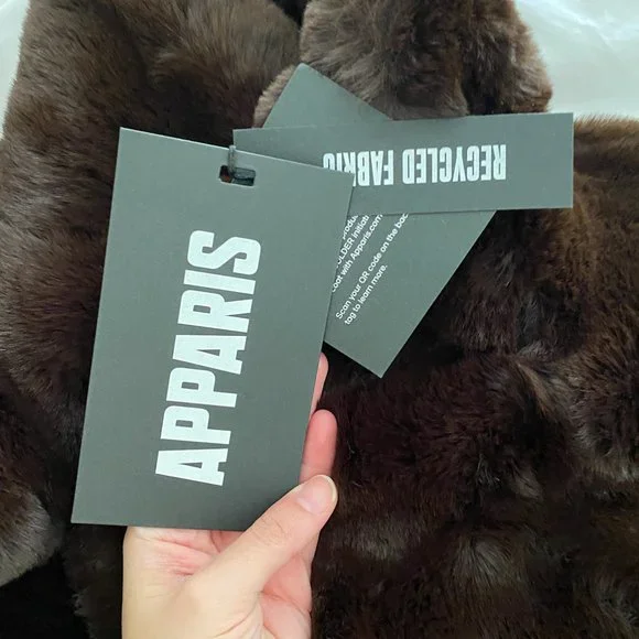 NEVER BEEN WORN (WITH TAGS) APPARIS Stella Faux Fur Coat XS - Picture 7 of 7